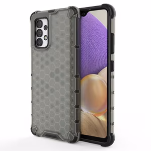 Šūnveida dizaina viedtālruņa apvalks bruņots pārsegs ar gēla rāmi Samsung Galaxy A03s (166.5) melns