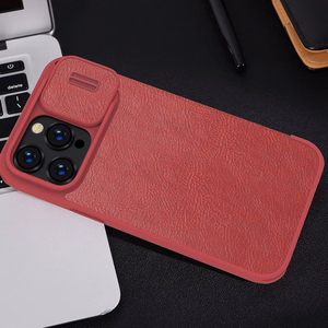Чехол Nillkin Qin Pro Leather Apple iPhone 14 Pro Max коричневый