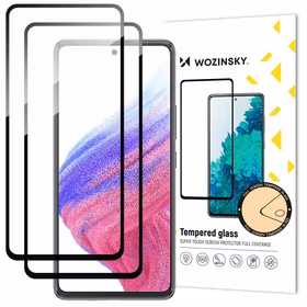Wozinsky 2x pilnās līmes rūdītais stikls Samsung Galaxy A54 5G 9H pilnekrāna rūdītais stikls ar melnu rāmi