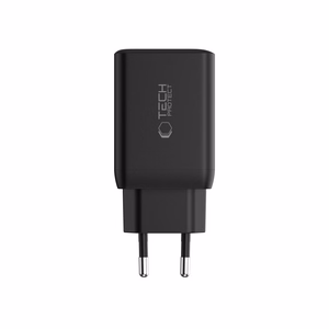 Tech-Protect NC45W-GAN 2-PORT PD45W sienas lādētājs - melns