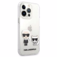 Karl Lagerfeld Karl & Choupette viedtālruņa apvalks iPhone 13 Pro Max 6.7" - caurspīdīgs