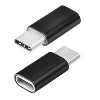 Adapteris Micro USB (sieviešu) uz Type-C (vīriešu) melns
