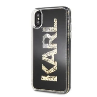 Karl Lagerfeld Karl Logo Glitter iPhone X/Xs viedtālruņa apvalks - melns