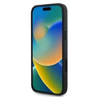 Guess 4G Iespiestu svītru MagSafe viedtālruņa apvalks iPhone 16 Plus - melns