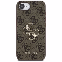 Guess 4G Big Logo apvalks iPhone 16e - Brūns