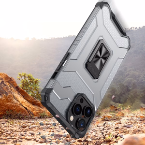 Crystal Ring Case прочный защитный чехол с подставкой для iPhone 13 Pro синий
