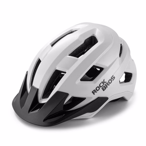 Rockbros LK-67 jauniešu velosipēda ķivere ar noņemamu nagu, 54–58 cm – balta