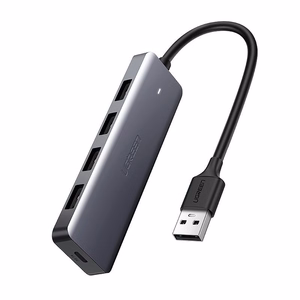 Ugreen Хаб USB-C 4-в-1 адаптер на 4x USB 3.0 + USB-C серый