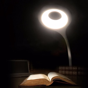 Mini Wozinsky bezvadu LED lasīšanas lampa ar klipsi + USB-C kabelis - Balta