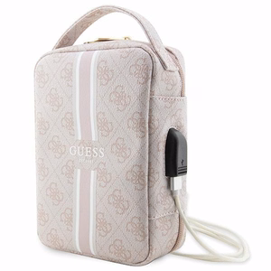 Guess Soma GUHBP4RPSP Organizer rozā/rozā 4G Printed Stripes