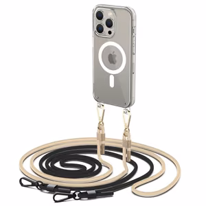 Tech-Protect FlexAir Chain magnētiskais viedtālruņa apvalks ar MagSafe iPhone 15 Pro - melns / bēšs
