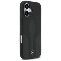 Mercedes ādas The Move magnētiskais viedtālruņa apvalks iPhone 17 - melns