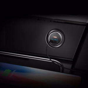 Baseus Circular Plastic QC 3.0 PD automašīnas lādētājs 1x USB-C - USB ports 30W melns