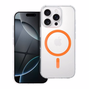 Maciņš Samsung A27 Drop Glue Colorful Ring Mag Cover saderīgs ar MagSafe oranžs