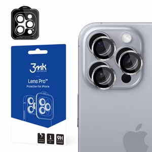 3mk Objektīva aizsargs Kameras vāciņš ar titāna rāmi iPhone 16 Pro / 16 Pro Max