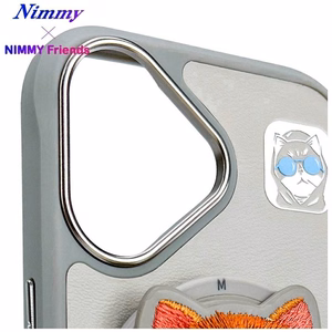 AmazingThing Nimmy Glasses Cool Cat MagSafe apvalks viedtālrunim iPhone 16 – pelēks