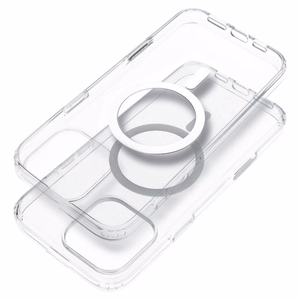 Clear Elite Mag Cover pret dzeltenumu, saderīgs ar kameras vadības pogu un Magnētisko IPHONE 16 PRO MAX caurspīdīgs