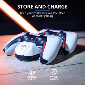Trust GXT 250 Duo uzlādes stacija 2 PlayStation 5 kontrolieriem