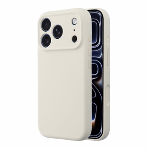 Maciņš iPhone 17 Pro Max / 18 Pro Max (zema kameras mala) Forcell F-Protect Rubber Premium, saderīgs ar MagSafe, antīki balts