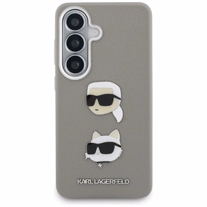 Karl Lagerfeld maciņš Saffiano Double Heads Metal Samsung Galaxy S26 sudraba
