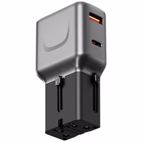 Tīkla lādētājs Energea TravelGo Adapter 35 USB-A/USB-C 35W grafīta-melns