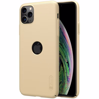 Nillkin Super Frosted Shield - maciņš Apple iPhone 11 Pro Max z wycięciem na logo (Golden)