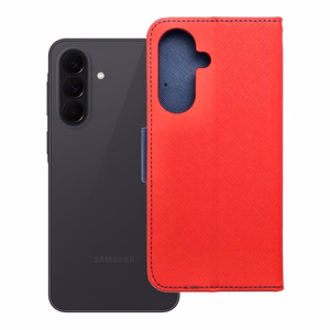FANCY Grāmatu futrālis priekš SAMSUNG A37 red / navy
