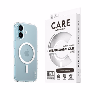 CARE by PanzerGlass Flagmanis viedtālruņa apvalks iPhone 16 6.1" balts/balts Magnētiskais 1337