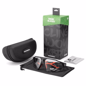 Rockbros SP216BK fotohromās UV400 riteņbraukšanas brilles - melnas un sarkanas