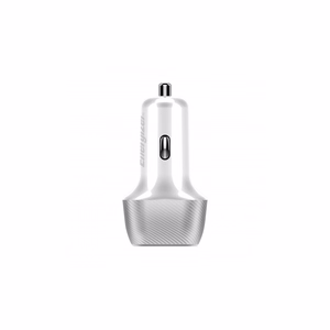 Energizer Ultimate D38WS auto lādētājs, USB-C + USB-A, 38 W PD + QC 3,0, baltā un sudraba krāsā