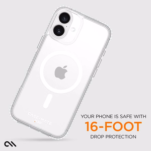 Case-Mate Tough D3O caurspīdīgs vāciņš ar MagSafe iPhone 16 Plus tālrunim