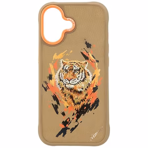 Nimmy Tiger Magnētiskais viedtālruņa apvalks iPhone 17 - gaiši brūns