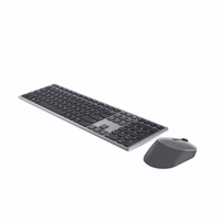 DELL KM7321W keyboard RF Wireless + Bluetooth QWERTY US International pelēks, Titanium