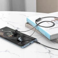 HOCO vadu austiņas Jack 3,5 mm ar mikrofonu M110 metāla pelēkas