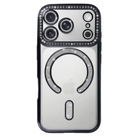 Bling Magsafe melns viedtālruņa apvalks iPhone 17 Pro Max