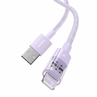 Baseus Gem USB to IP 2.4A fast charging cable 1 m violets