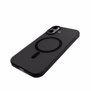Puro Daylight Magnētiskais saderīgs silikona viedtālruņa apvalks iPhone 17 - caurspīdīgs melns
