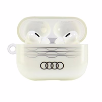 Audi IML ģeometrisks raksts AirPods Pro 2 apvalks - balts