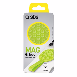 SBS MAG Grippy MagSafe saderīgs turētājs ar piesūcekni un ausi - zaļš