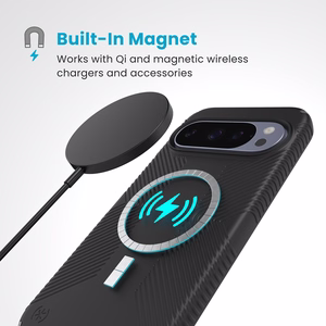 Speck Presidio2 Grip Magnet vāciņš ierīcei Google Pixel 10 Pro XL, “Black / Slate Grey” krāsā