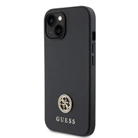 Guess GUHCP15MPS4DGPK iPhone 15 Plus 6.7" melns/melns cietais viedtālruņa apvalks Strass Metal Logo