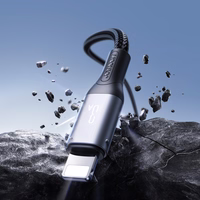 Joyroom S-A28 Flash Series 3A USB-A - Lightning kabelis 1 m - melns