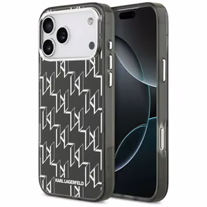 Karl Lagerfeld IML KL Monogramma Magnētiskais apvalks iPhone 17 Pro Max - melns