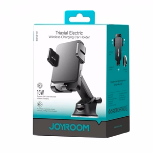Automašīnas turētājs Joyroom ZS219 melns / automātiska fiksācija (bezvadu uzlāde 15W) (bez magnēta / lipīgs paliktnis)