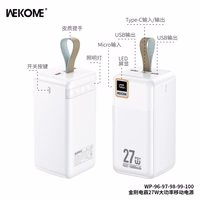 Portatīvais lādētājs WK Design "WP-96" balts 30000mAh (27W)