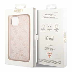 Guess GUHCP14MG4GFPI iPhone 14 Plus 6.7" rozā maciņš 4G Metal Gold Logo