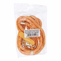 SWING (8mm) Tālruņa siksniņa, Tālruņa kulons ar regulējamu garumu / auklas garums 165cm (maks. 82.5cm cilpā) / uz pleca vai kakla - oranža-balta