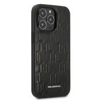 Karl Lagerfeld KLHCP13LMNMP1K iPhone 13 Pro / 13 6.1" viedtālruņa apvalks (m) melns / melns Monogrāmas plāksne