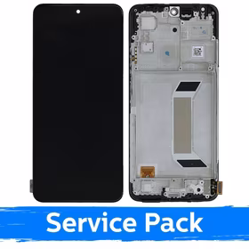 LCD Displejs Saderīgs ar Xiaomi Redmi Note 12 5G / Poco X5 5G Melns Ar Frame (Service Pack)