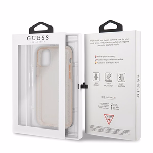 Guess GUHCN65PCGLPI iPhone 11 Pro Max rozā kietais apvalks Glitter